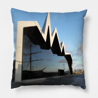 Scottish Photography Series (Vectorized) - Riverside Museum, Glasgow Pillow