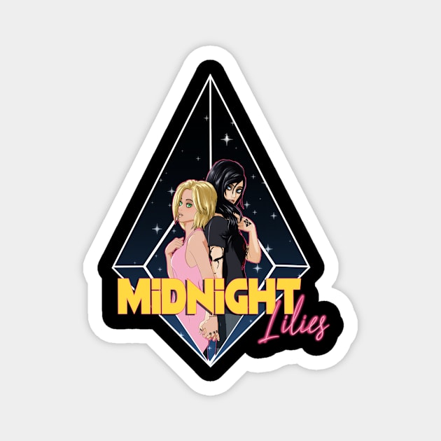 Midnight Lilies, Badge Logo Magnet by Jae the Dog Leech