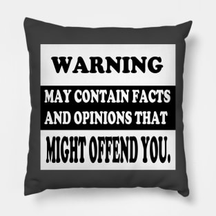 Warning Pillow