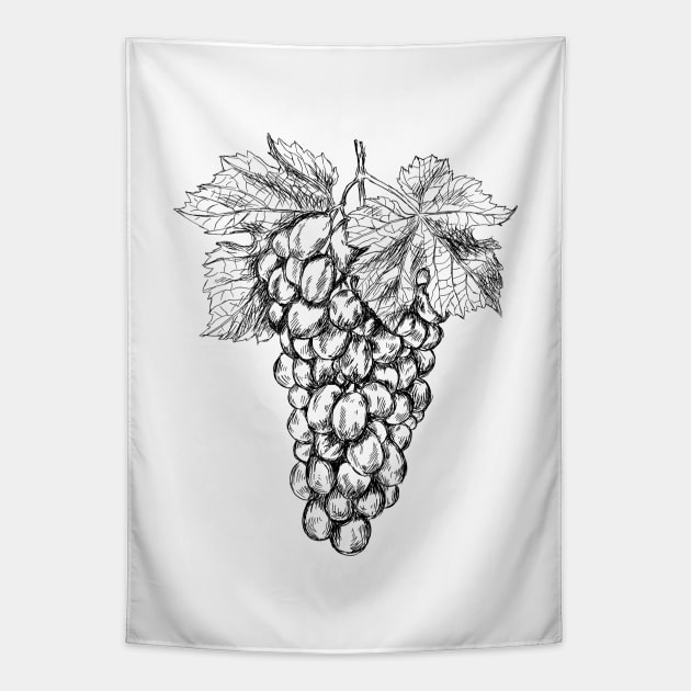 Grapes image Tapestry by rachelsfinelines