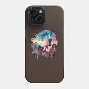 splashed colorful unicorn Phone Case