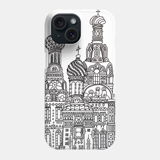 Russian Buildings Phone Case by Ideacircus