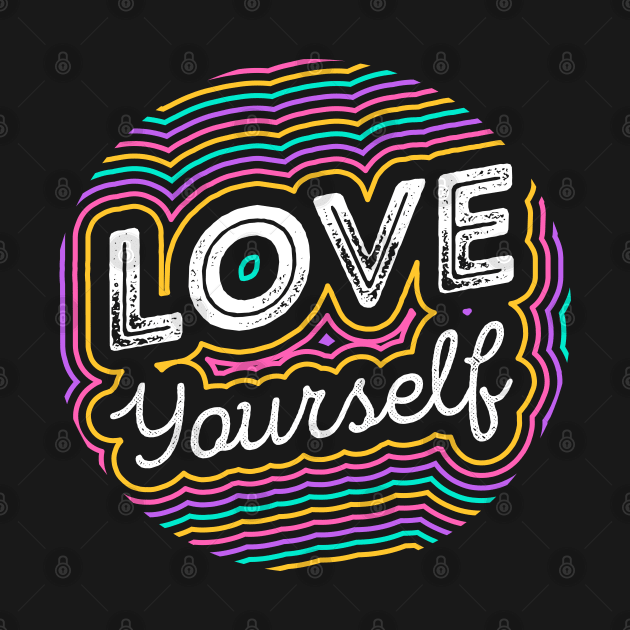 Love yourself cirlce colorful by joeymono