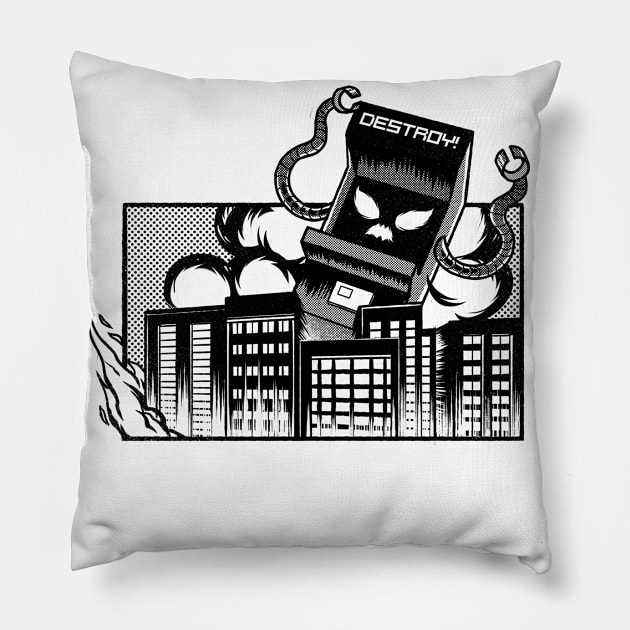 Arcade Attack! Pillow by rioz