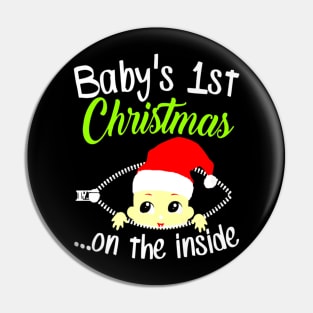 Babys First Christmas Pregnancy Mother Mom Cutes Pin