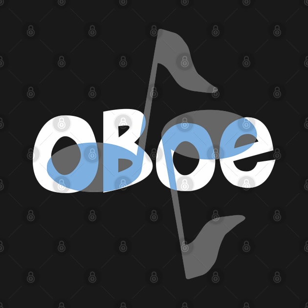 Oboe Notes Light by Barthol Graphics