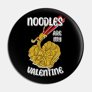 Noodles are my Valentine saying with cute noodles heart Pin