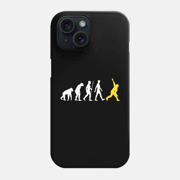 Cricket Evolution Bowler Batsman Player Fans Phone Case by alltheprints