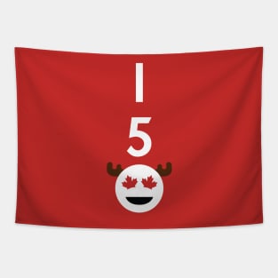 Canada 150 Emoji - White Tapestry