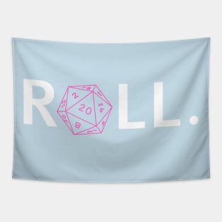 Roll. RPG Shirt white and pink Tapestry