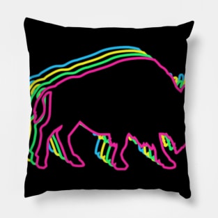 Buffalo 80s Neon Pillow