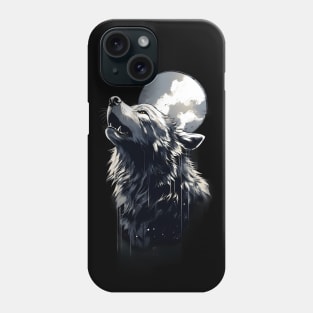 Silver Wolf in the Moonlight Phone Case