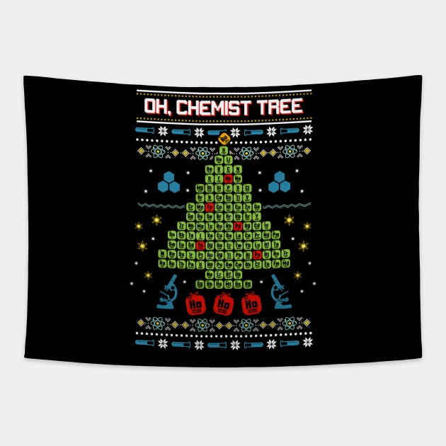 Science Ugly Christmas Sweatshirt Tapestry by KsuAnn