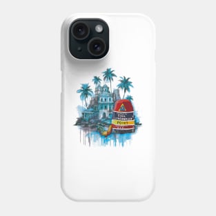 Key West Southernmost Point in the US Marker with Cuban inspired background - WelshDesigns Phone Case