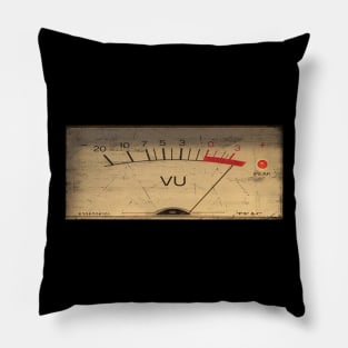 db level decibel meter vintage audio vu volume analog panel Pillow