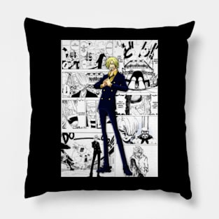 sanji vinsmoke komik background Pillow