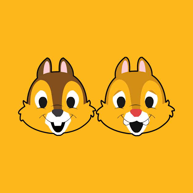 Chip Dale Transparent Faces by LuisP96