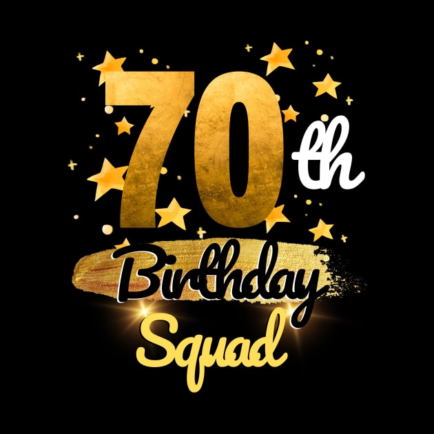 70th Birthday Squad Funny sparkle by KRU COOL