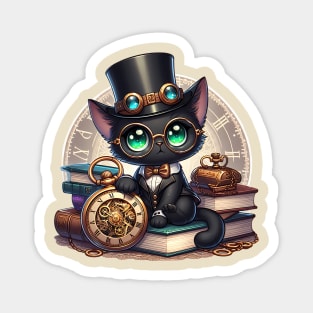 Steampunk Cat - Made by AI Magnet