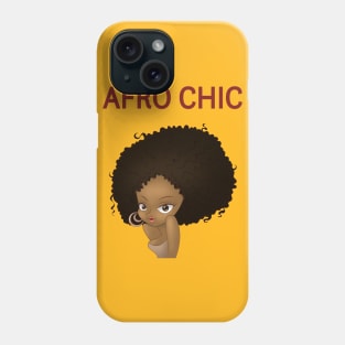 Afro Chic - natural big black curly Phone Case