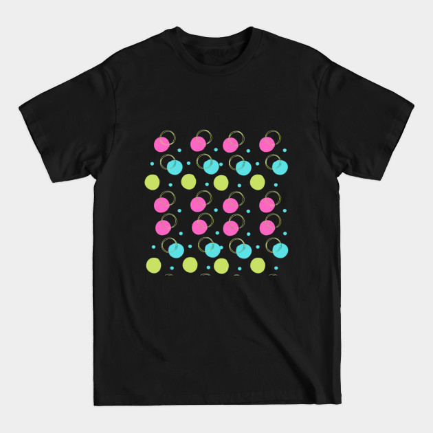 Disover Pink blue Yellow green circle pattern - Pattern Mask - T-Shirt