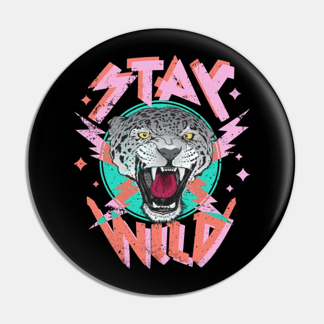 Stay Wild - Wild Cat Pin by susanne.haewss@googlemail.com