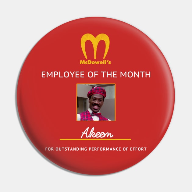 McDowell's - Employee of the Month Pin by BodinStreet