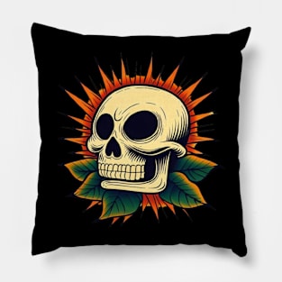 Old school tattoo flash Pillow