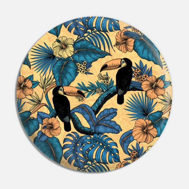 Toucan garden in blue and yellow Pin by katerinamk