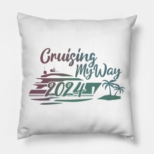 Cruising My Way Into 2024 New Year 2024 Cruise Pillow