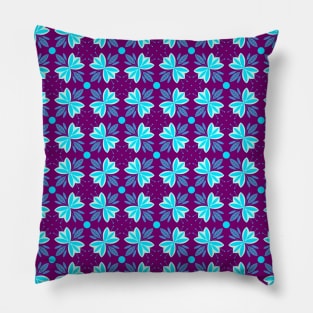Spring flowers and leaves pattern, version 9 Pillow