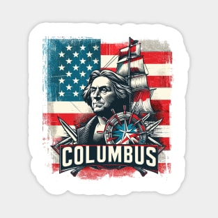 Columbus Canvas: Ohio Flag Elegance 🌳🇺🇸 Magnet