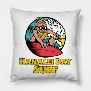 Surfing Kauai Pillow