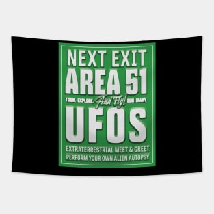 AREA 51 HIGHWAY SIGN Tapestry