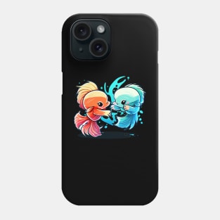 TWO COOL BETTA FISH FIGHTING Phone Case