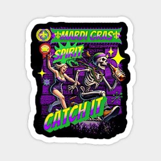 Mardi Gras Sprit Magnet