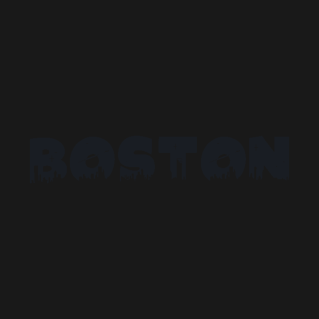 Boston Cityscape Letters by Rosemogo