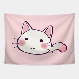 I draw lucky star white cat Tapestry