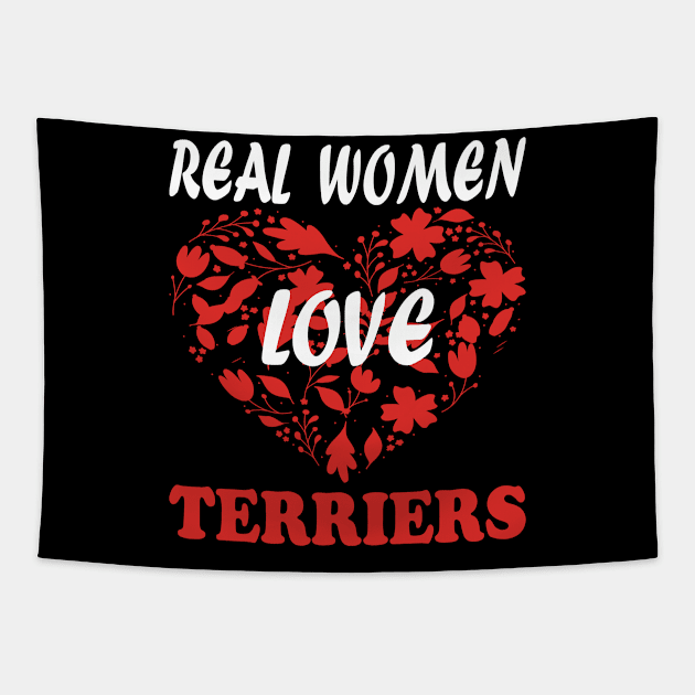 Real Women Love TERRIERS Tapestry by premium_designs