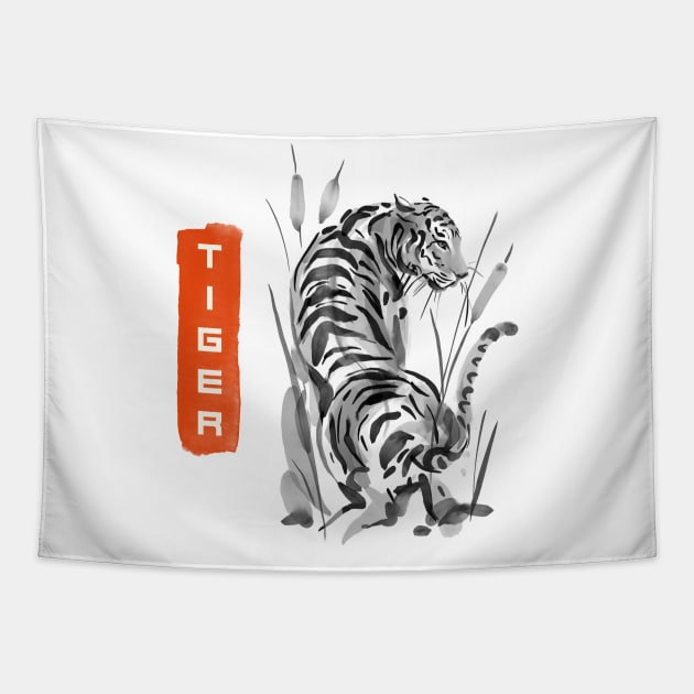 Pastel Tiger Tapestry by Plush Tee