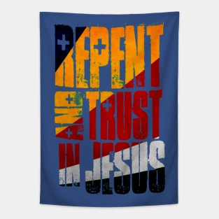 Repent and Trust in Jesus Tapestry