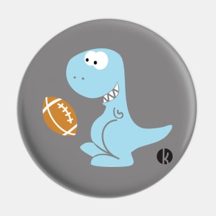 T-rex football Pin