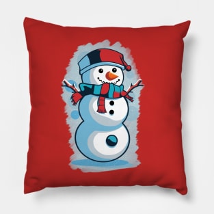 Vintage Snowman Pillow