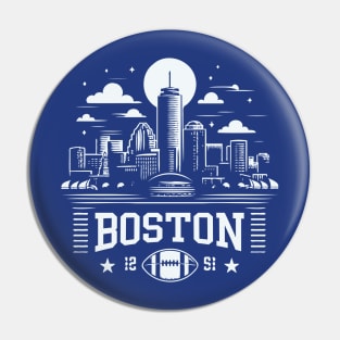 Boston Football // Vintage Skyline Pin