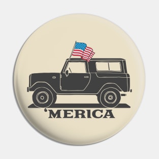 Bronco 4th of July Merica Pin