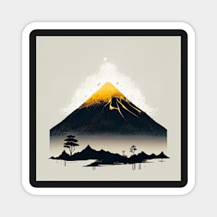 Sunny Mount Fuji Magnet