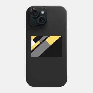 Yellow,  White, Black, and Grey Rectangle and Triangle pattern Phone Case