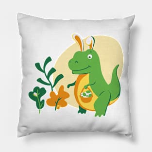 Easter Bunny T-Rex Pillow