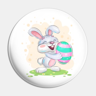 Cheerful easter bunny Clipart Pin