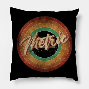 Metric Vintage Circle Art Pillow